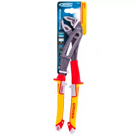 Клещи переставные диэлектрические рукоятки до 1000 В 240 мм Gross 15725 купить в Уфе