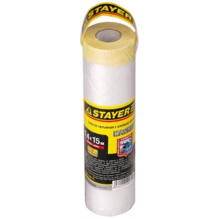 Пленка STAYER &quot;PROFESSIONAL&quot; защитная с клейкой лентой &quot;МАСКЕР&quot;, HDPE, 9мкм, 1,4х15м 12255-140-15 купить в Уфе