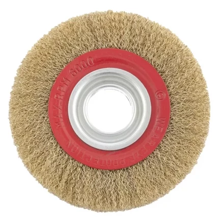 Щетка для точила 200 мм посадка 32 мм плоская латунированная витая проволока MTX 74662 купить в Уфе