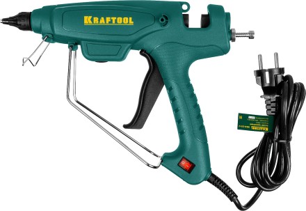 Пистолет клеевой (термоклеящий) &quot;PRO&quot;, KRAFTOOL 06843-220-12, эл, двухкомп корпус, рабоч темп 193град, выход клея 1,2кг/час, d=12мм, 220Вт 06843-220-12 купить в Уфе