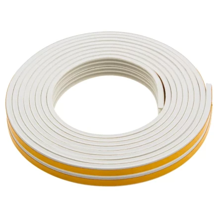 Уплотнитель резиновый, 6 м, профиль &quot;E&quot;, белый Сибртех 88917 купить в Уфе