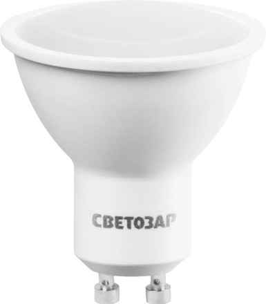 Лампы СВЕТОЗАР светодиодные &quot;LED technology&quot;, цоколь GU10, теплый белый свет (3000К), 220В, 5Вт (35) 44560-35_z01 купить в Уфе