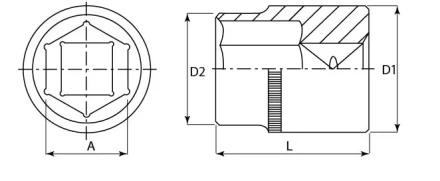 Головка торцевая 3/8"DR 7 мм S04H3107  Jonnesway 48010 купить в Уфе