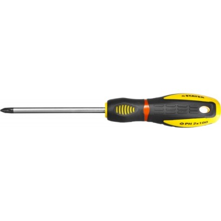 Отвертка STAYER &quot;PROFI&quot; &quot;PROTech&quot;, двухкомп рукоятка, намагниченная, Cr-Mo, PH2x100мм 25132-2-10_z02 купить в Уфе