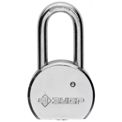 Замок навесной ЗУБР "серия 272" с удлинен закал дужкой, стальной корпус, 55мм 4-37272-55