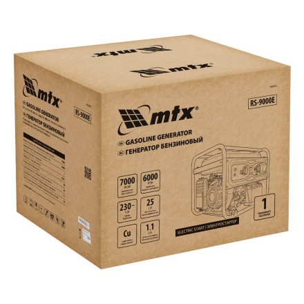 Генератор бензиновый MTX RS-9000E, 7 кВт, 230В, электростартер купить в Уфе