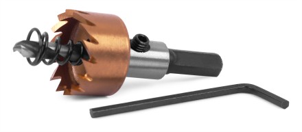 HSS-TiN коронка MESSER  20мм с центр. сверлом и толкающей пружиной для  лист. материала  до 2 мм ц/х купить в Уфе