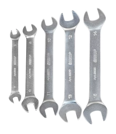 Набор ключей рожковых 5шт чехол Энкор 26066 купить в Уфе