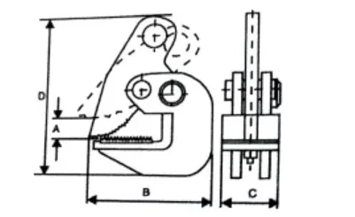 Захват для горизонтального подъема листового металла DHQ-0.75 купить в Уфе