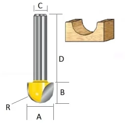 Пазовая галтельная фреза Makita D-10805