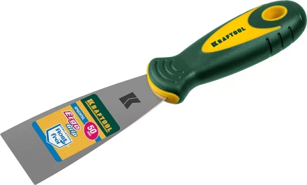 Шпательная лопатка KRAFTOOL с 2-компонент ручк, профилиров нержав полотно, 50мм 10035-050 купить в Уфе