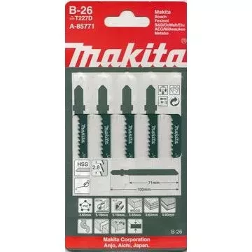Пилки ( 5 шт.) A-85771  100х75х2,8 мм HSS фиг/рез,универс. Makita купить в Уфе