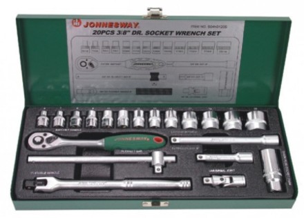Набор головок торцевых 3/8&quot;DR 6-23мм 20предметов S04Н3120S Jonnesway 47201 купить в Уфе