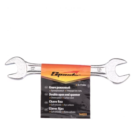 Ключ рожковый 8 х 9 мм хромированный Sparta 144355 купить в Уфе