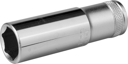 Торцовая головка KRAFTOOL &quot;INDUSTRIE QUALITAT&quot;, удлиненная, Cr-V, FLANK, хромосатинированная, 1/2&quot;, 17 мм 27807-17_z01 купить в Уфе