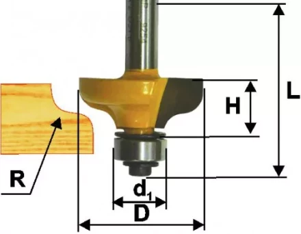 Фреза кром калевочная ф381х16мм R64мм хв 8мм 9255 купить в Уфе