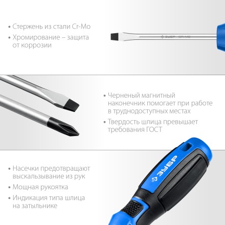ЗУБР 18 предм., набор отверток, Профессионал (25242) купить в Уфе
