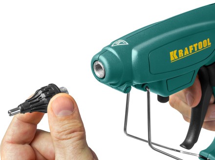 Пистолет клеевой (термоклеящий) &quot;PRO&quot;, KRAFTOOL 06843-300-12, электр, двухкомп корпус, регулятор темп, выход клея 1,5 кг/час, d=12мм, 300Вт 06843-300-12 купить в Уфе