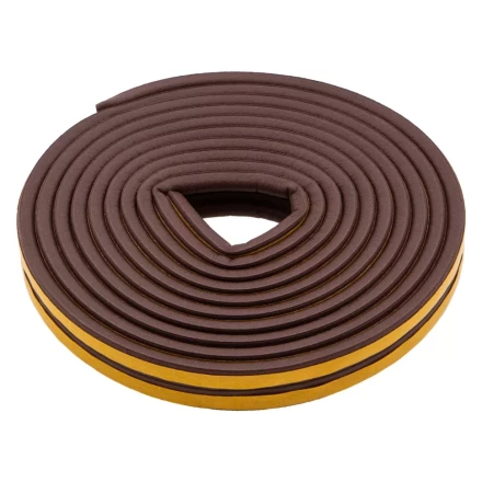 Уплотнитель резиновый, 6 м, профиль &quot;P&quot;, коричневый Сибртех 88918 купить в Уфе