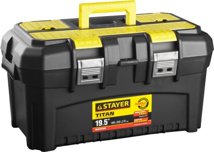 Ящик для инструмента &quot;TITAN-19&quot; пластиковый, STAYER 38016-19 купить в Уфе