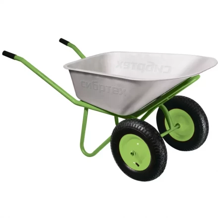 Тачка строительная двухколесная облегченная объем 90 л грузоподъемность 230кг СИБРТЕХ 689643 купить в Уфе