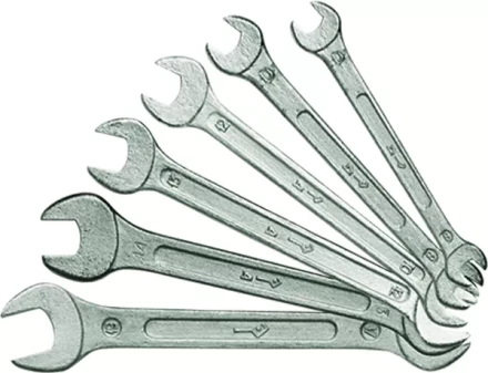 Набор ключей рожковых 8 х 22 мм 7 шт. оцинкованный (КЗСМИ) Россия 15240 купить в Уфе